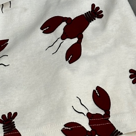 New Jammies 100% Organic Cotton Lobster PJ Set - Picture 2 of 2